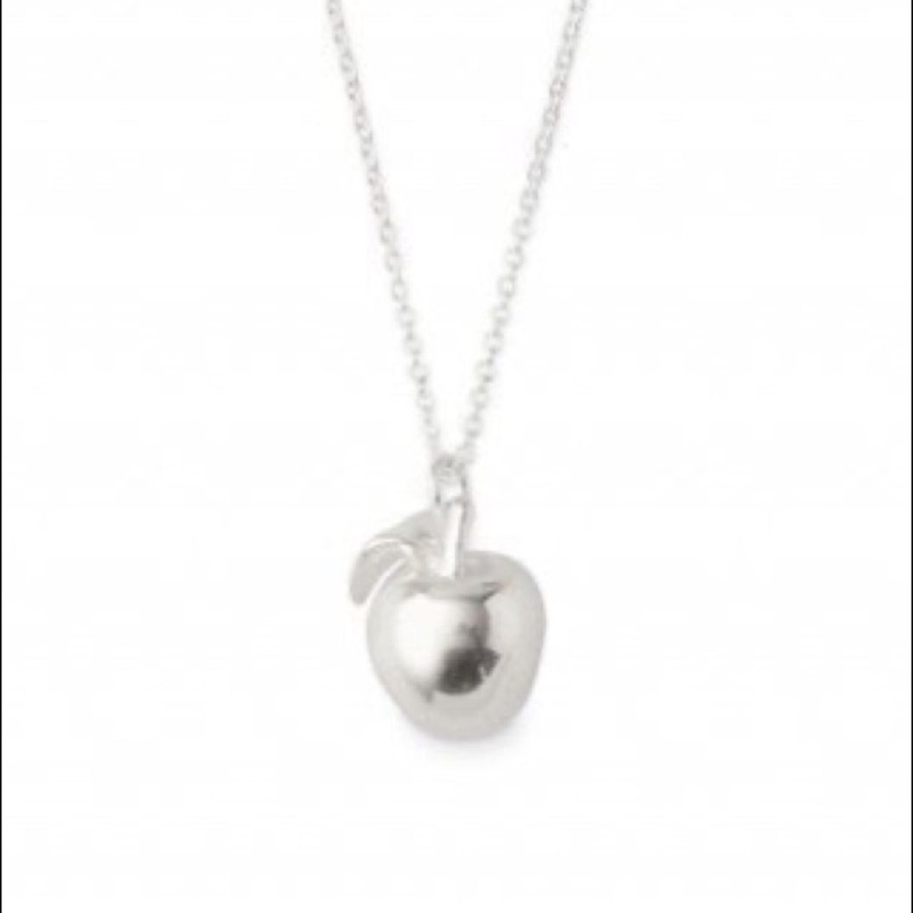 Stella & Dot Apple of My Eye Silver Necklace